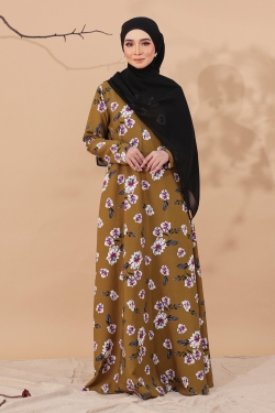 JUBAH PRINTED 35.12 - STUNNING OLIVE